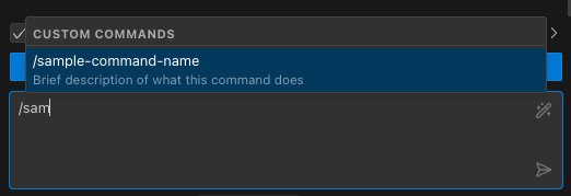 Newly created command file opened in editor