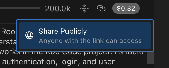 Share Publicly option